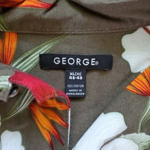 Hawaiian Aloha Shirt - Tropical Flowers Size XL